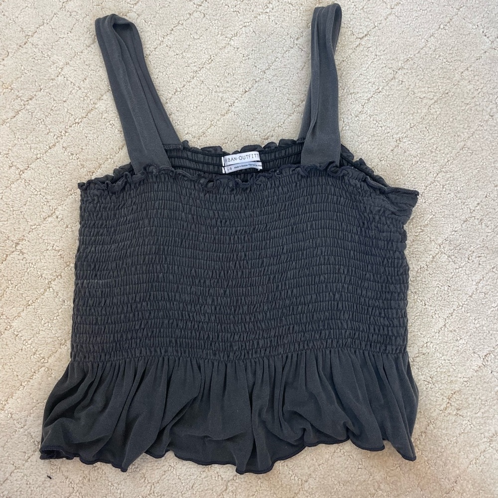 Urban Outfitters Black scrunch top cropped